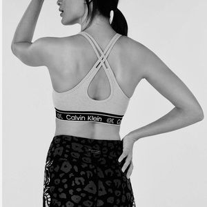 Calvin Klein Strappy Keyhole-back Sport Bra